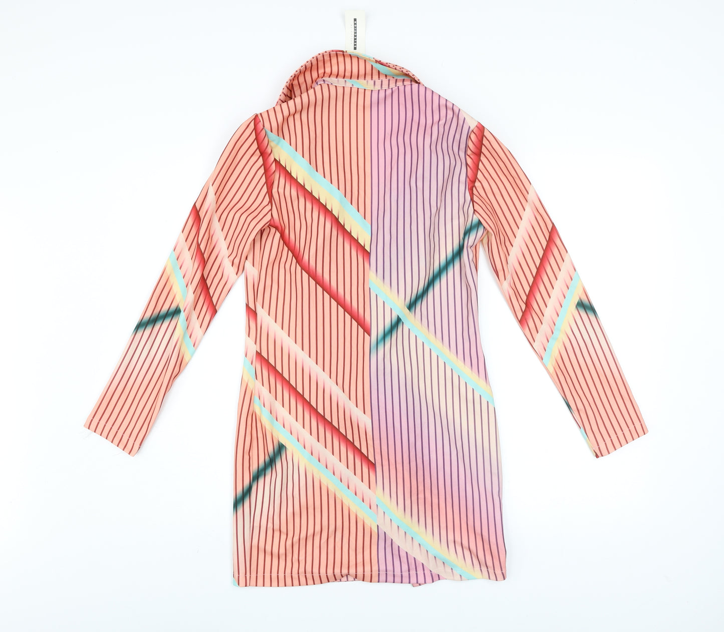 CBR Women's Multicoloured Striped Long Sleeve Blazer Size S