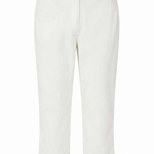 Kartel Women’s Ivory Chino Trousers L Cotton Twill Straight Leg