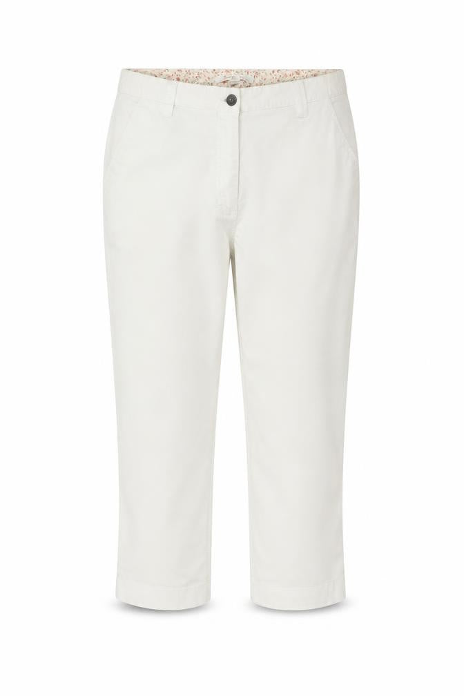 Kartel Women’s Ivory Chino Trousers L Cotton Twill Straight Leg