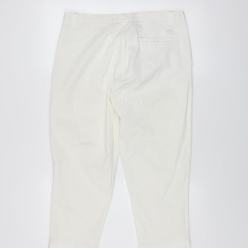 Kartel Women’s Ivory Chino Trousers L Cotton Twill Straight Leg