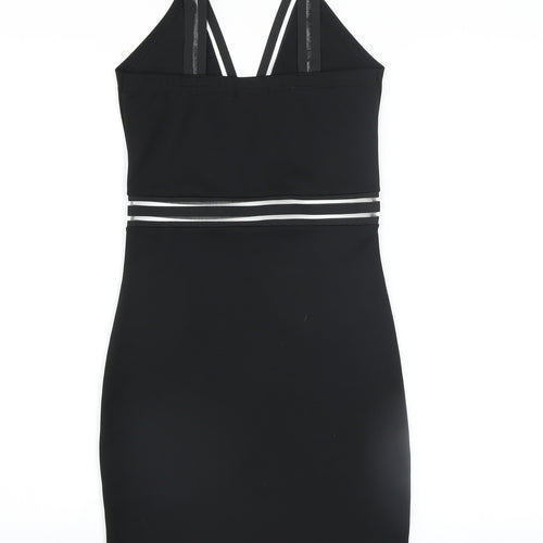I-X London Women’s Black Size 8 Bodycon V-Neck Sleeveless Dress