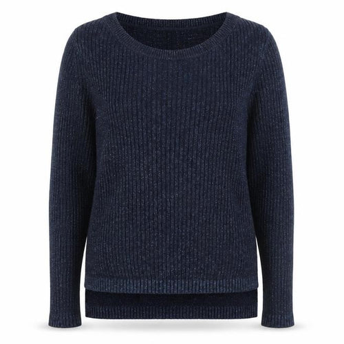 H&M Women’s Blue Ribbed Knit Crew Neck Jumper Size 12