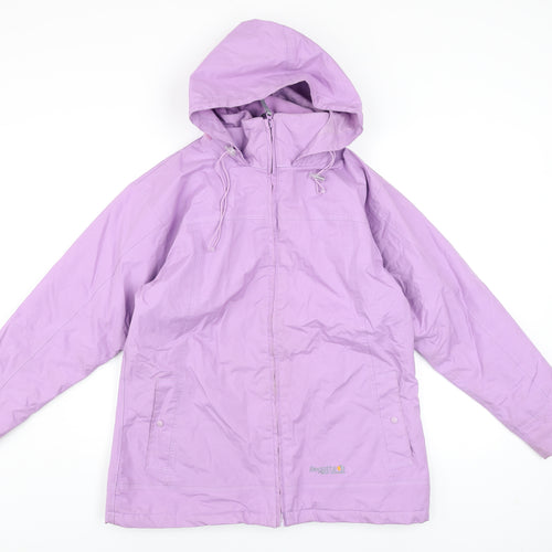 Regatta Women's Purple Waterproof Hooded Rain Jacket Size 14