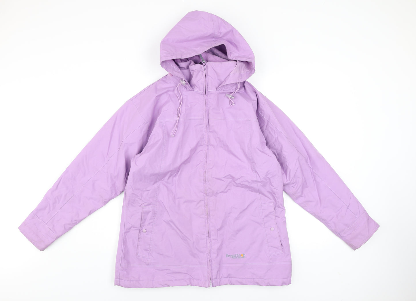 Regatta Women's Purple Waterproof Hooded Rain Jacket Size 14