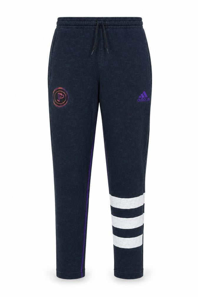 Front view of Adidas Men’s Black Jogger Sweatpants, size S, 56% Cotton 44% Polyester