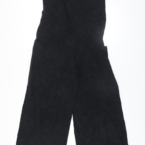 ASOS Design Women Black Cotton Sleeveless Wide-Leg Jumpsuit Size 12