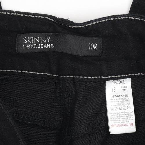 Next Women's Black Skinny Jeans Size 10 Regular Stretch Denim