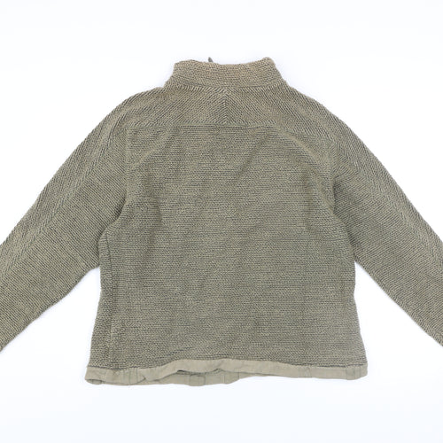 Weird Fish Men's Beige 1/4 Zip Knit Sweatshirt XL Regular Fit