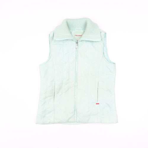 Paco Sport Women Green Quilted Sleeveless Waistcoat Size S
