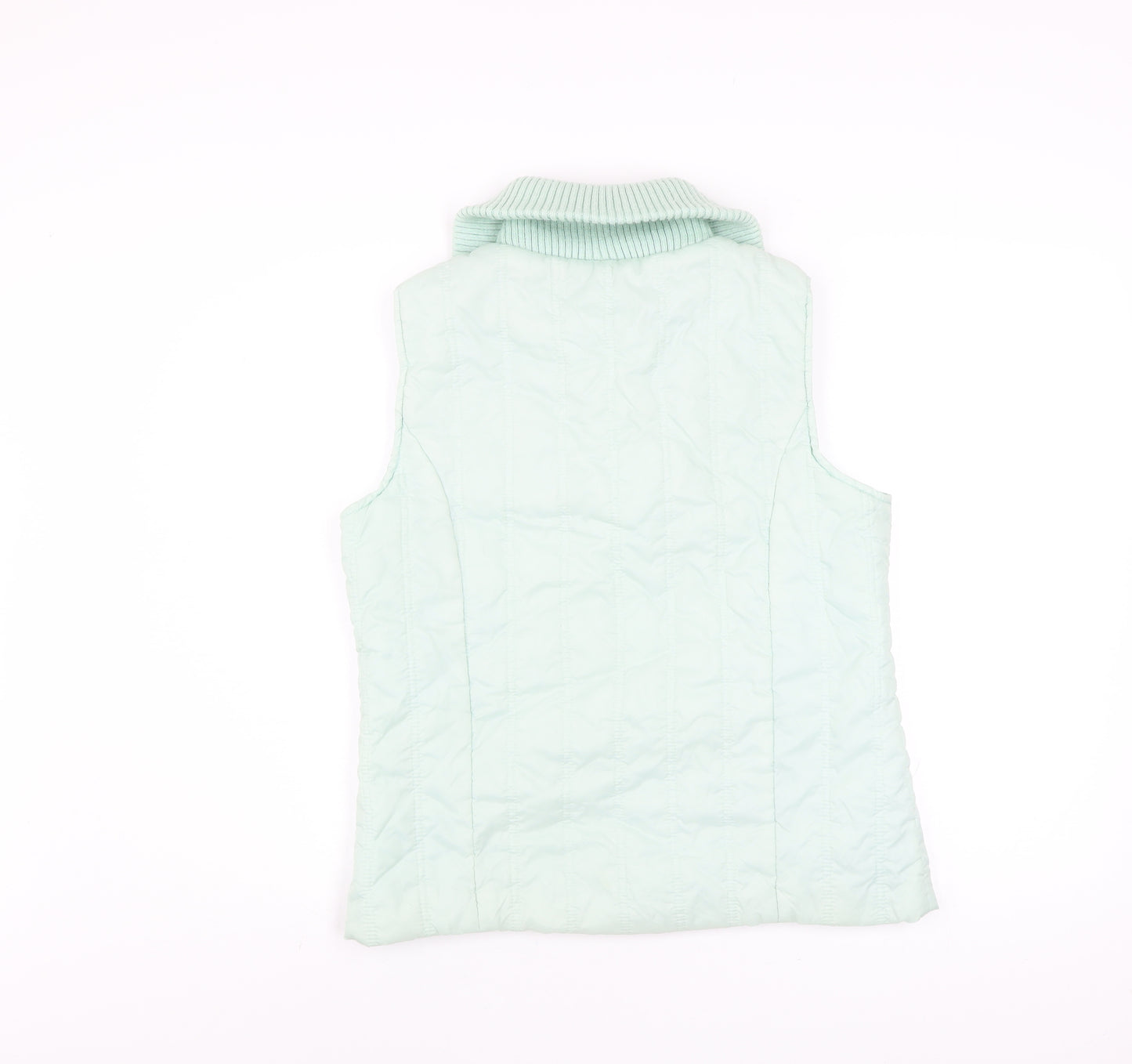 Paco Sport Women Green Quilted Sleeveless Waistcoat Size S
