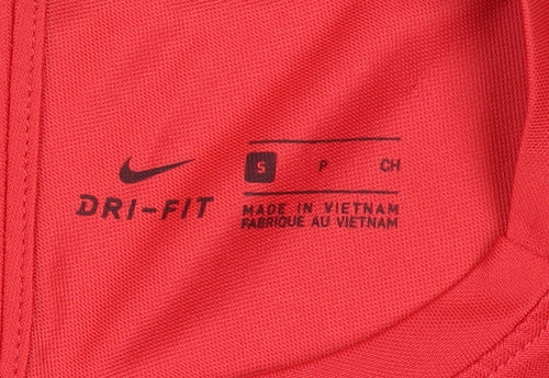Nike Men's Red Dri-FIT Short Sleeve Athletic T-Shirt Size S