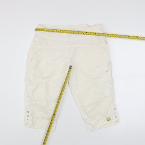 Nike Women’s Ivory Cotton Capri Trousers Size 8 Casual Lightweight