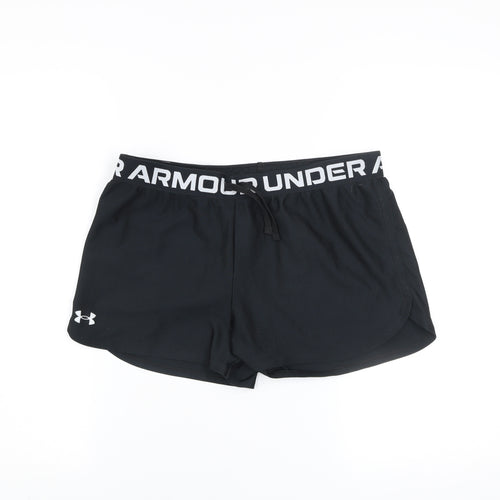 Under Armour Girls Black XL Athletic Running Shorts Moisture Wicking