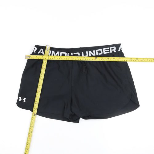 Under Armour Girls Black XL Athletic Running Shorts Moisture Wicking