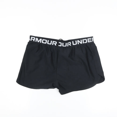 Under Armour Girls Black XL Athletic Running Shorts Moisture Wicking