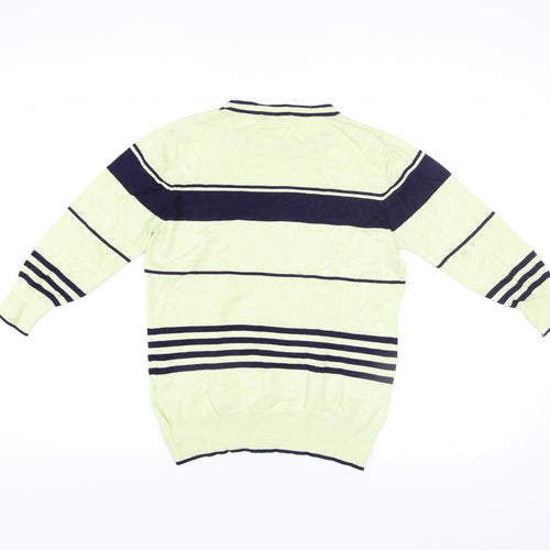 Paramour Women’s Green Striped Crew Neck Knit Jumper Size M