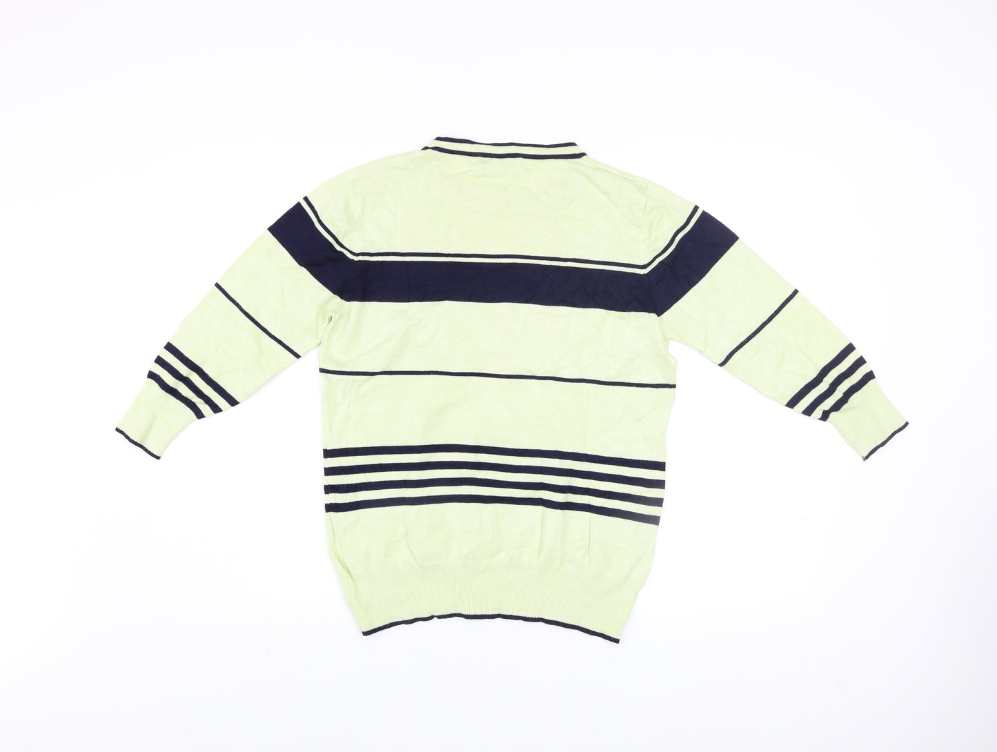 Paramour Women’s Green Striped Crew Neck Knit Jumper Size M