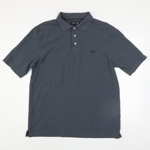 Swallow Golf Men’s Grey Large Polo Shirt 100% Nylon Activewear Top