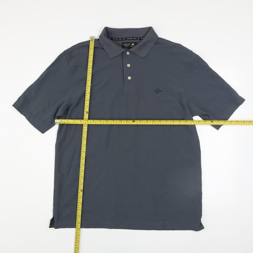 Swallow Golf Men’s Grey Large Polo Shirt 100% Nylon Activewear Top