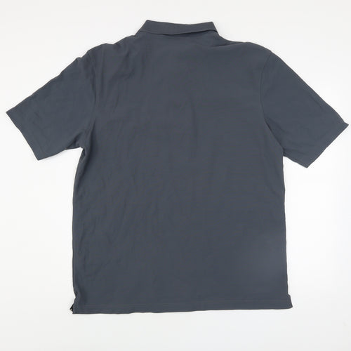 Swallow Golf Men’s Grey Large Polo Shirt 100% Nylon Activewear Top