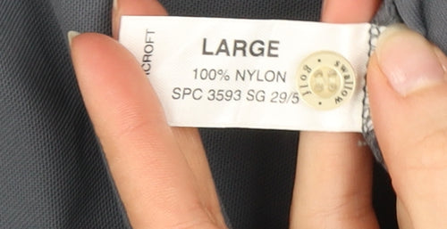 Swallow Golf Men’s Grey Large Polo Shirt 100% Nylon Activewear Top