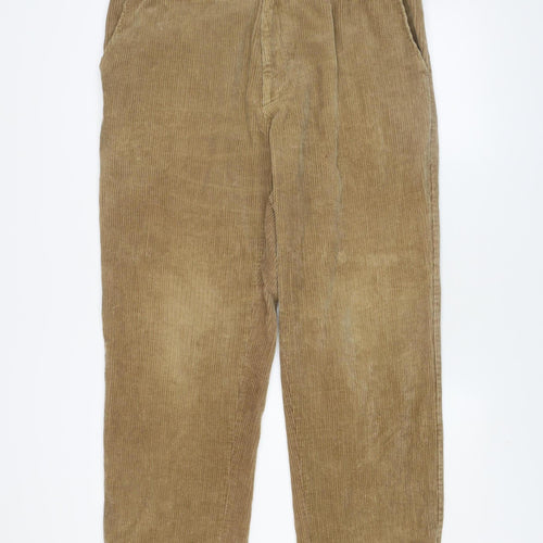 Hoggs of Fife Men's Beige Corduroy Trousers 40W 29L Cotton Regular Fit