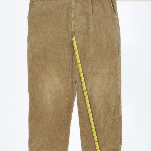 Hoggs of Fife Men's Beige Corduroy Trousers 40W 29L Cotton Regular Fit