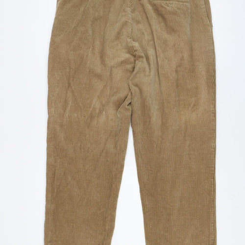 Hoggs of Fife Men's Beige Corduroy Trousers 40W 29L Cotton Regular Fit