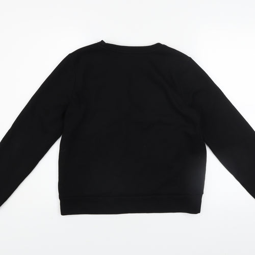 Pieces Women's Black London Graphic Pullover Sweatshirt Size S