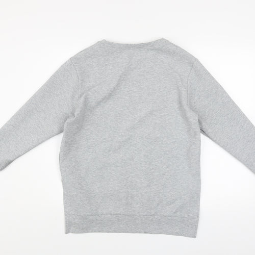 Peachylean Women Grey Pullover Sweatshirt Small Cotton Blend