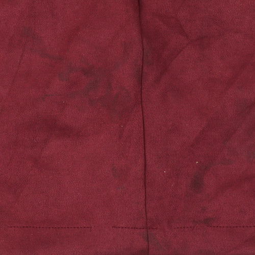 ONLY FASHION Women's Red Lace Up Short Stretch Skirt Size M