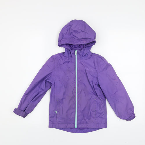 Mountain Warehouse Girls Purple Waterproof Hooded Rain Jacket 5-6 Years