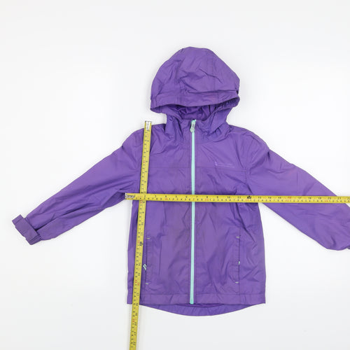 Mountain Warehouse Girls Purple Waterproof Hooded Rain Jacket 5-6 Years