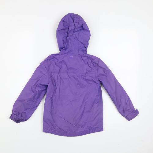 Mountain Warehouse Girls Purple Waterproof Hooded Rain Jacket 5-6 Years