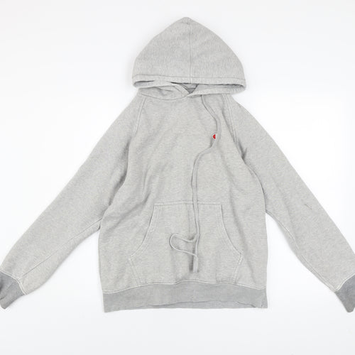 Champion Men's Grey Pullover Hoodie Size M Regular Fit Fleece