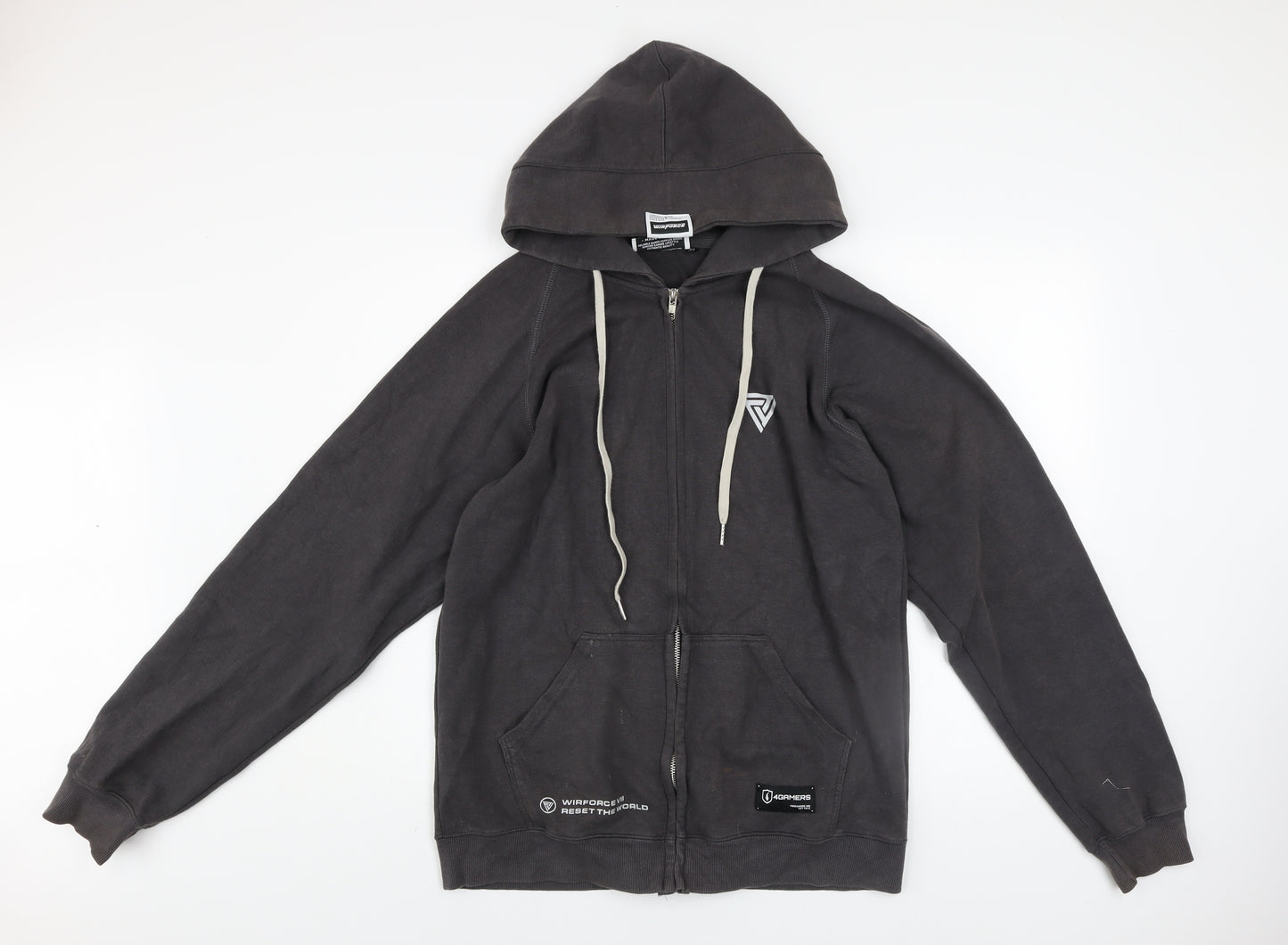 Gaming Never Dies Mens Grey XL Zip Hoodie Full Zip Casual Jacket