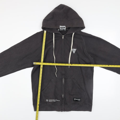 Gaming Never Dies Mens Grey XL Zip Hoodie Full Zip Casual Jacket