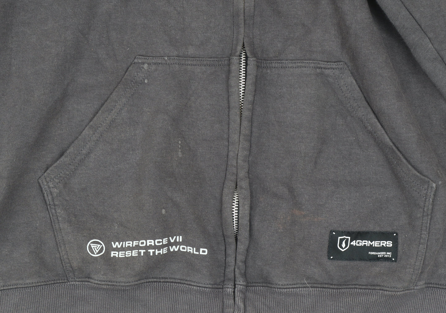 Gaming Never Dies Mens Grey XL Zip Hoodie Full Zip Casual Jacket