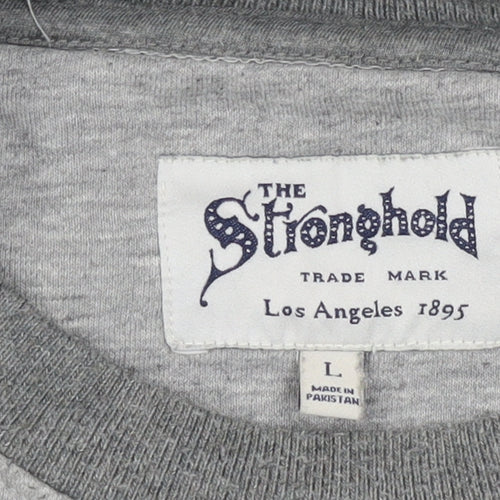 The Stronghold Men's Grey Pullover Sweatshirt L Regular Fit