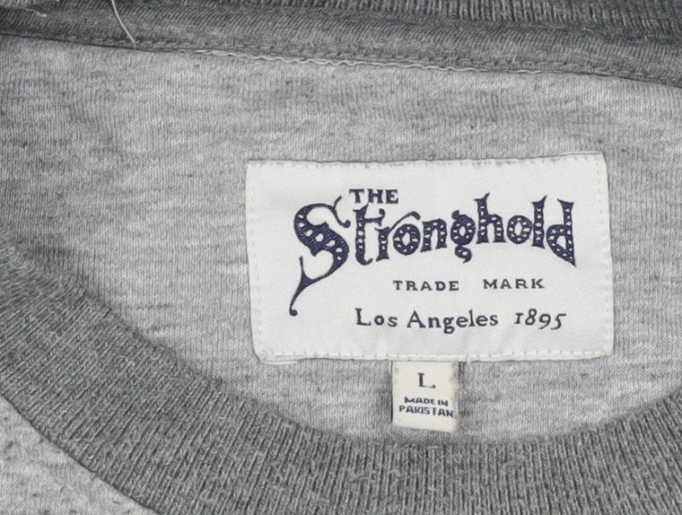 The Stronghold Men's Grey Pullover Sweatshirt L Regular Fit