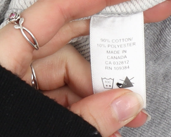 Reigning Champ Men's Grey L Cardigan V-Neck Cotton Knit Jumper