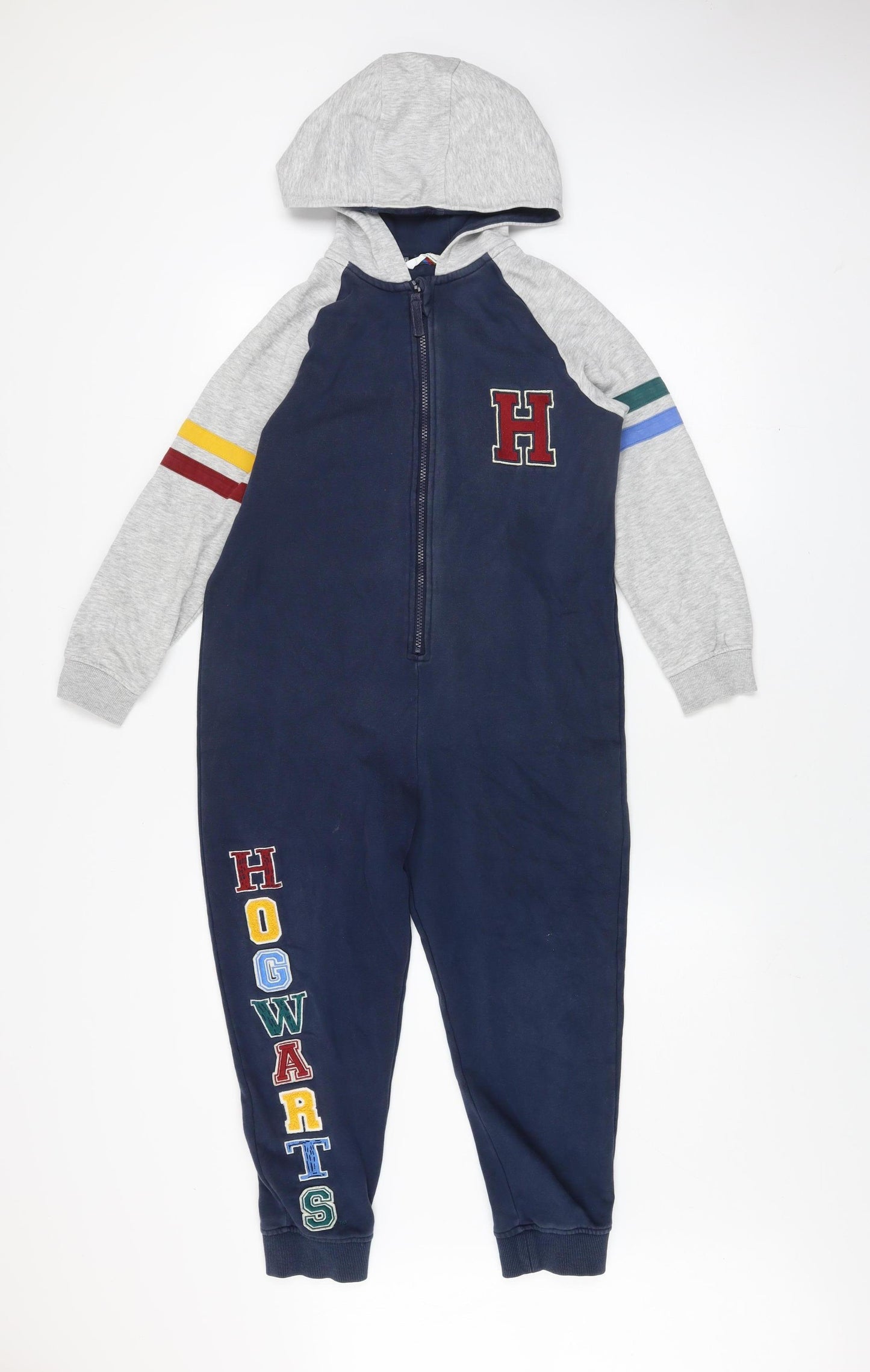 Marks and Spencer Boys Blue Harry Potter Hogwarts Hooded Onesie 8-9 Years