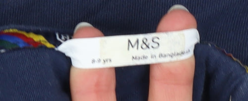 Marks and Spencer Boys Blue Harry Potter Hogwarts Hooded Onesie 8-9 Years