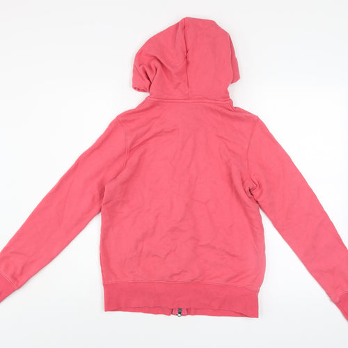 Uniqlo Women Pink Cotton Zip Hoodie Jacket M Lightweight Casual