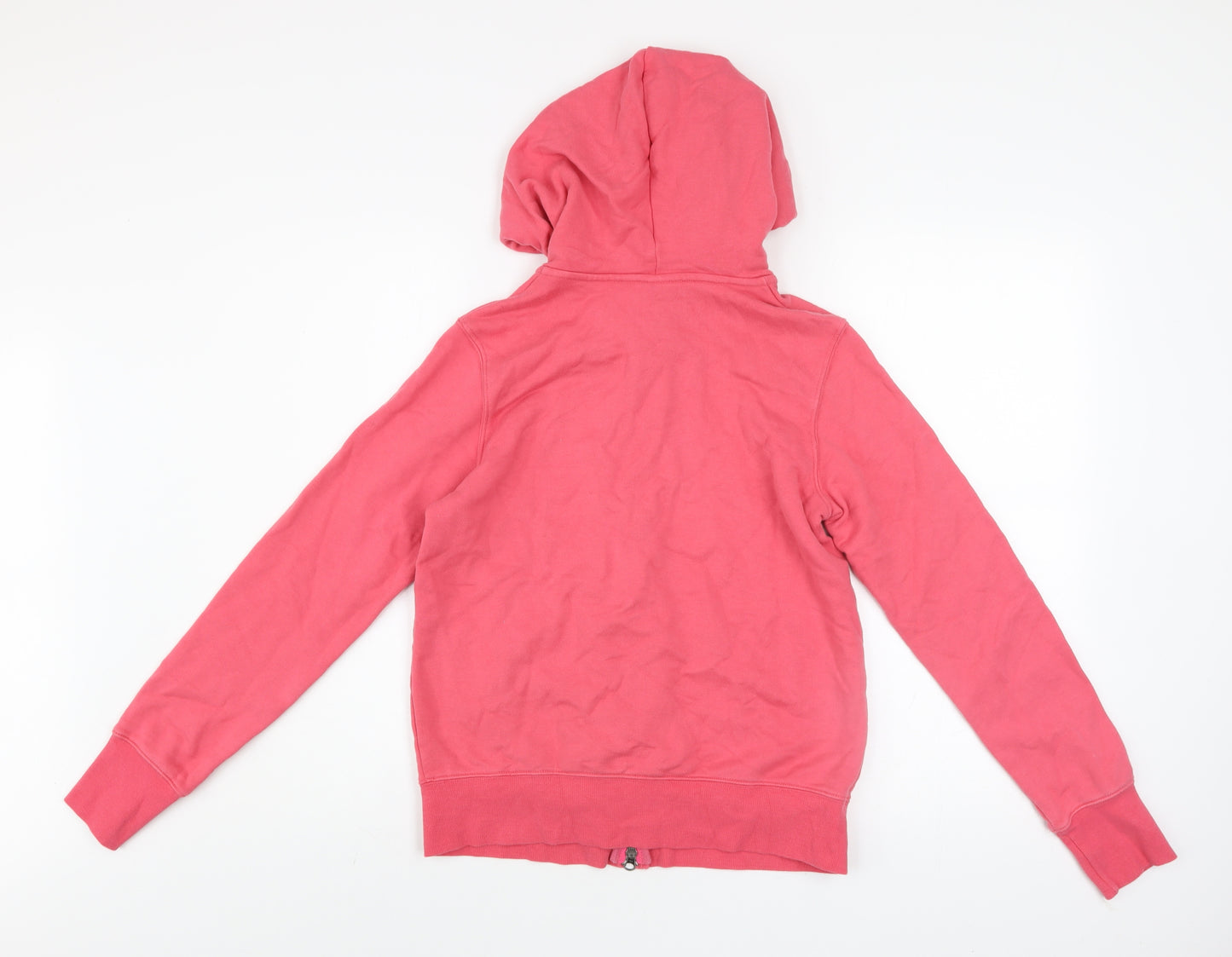 Uniqlo Women Pink Cotton Zip Hoodie Jacket M Lightweight Casual