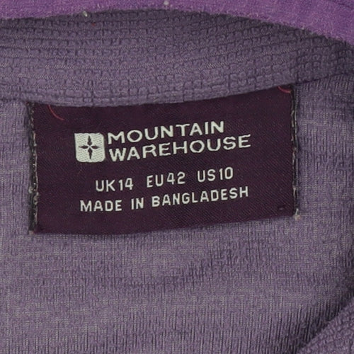 Mountain Warehouse Womens Purple 1/2 Zip Fleece Sweatshirt UK14