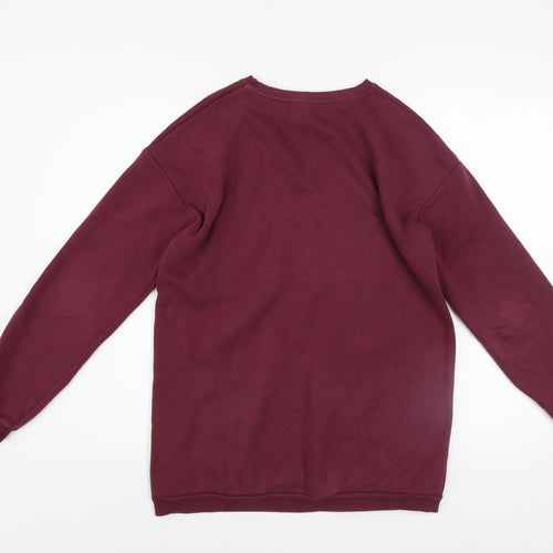 Harry Potter Girls Red Pullover Sweatshirt 12-13 Years Fleece Graphic Print