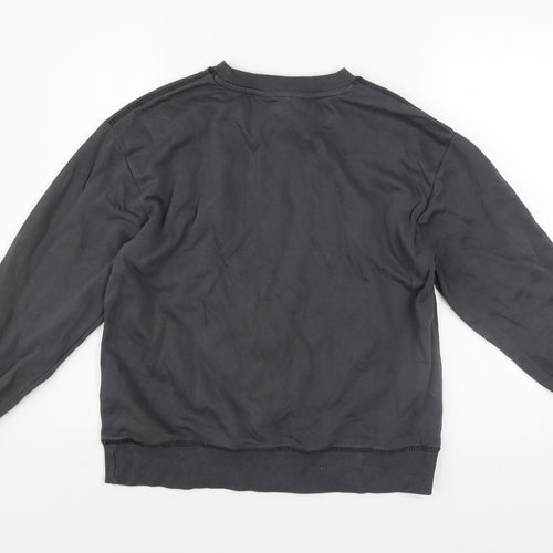 H&M Womens Black New York Pullover Sweatshirt XS Cotton Blend