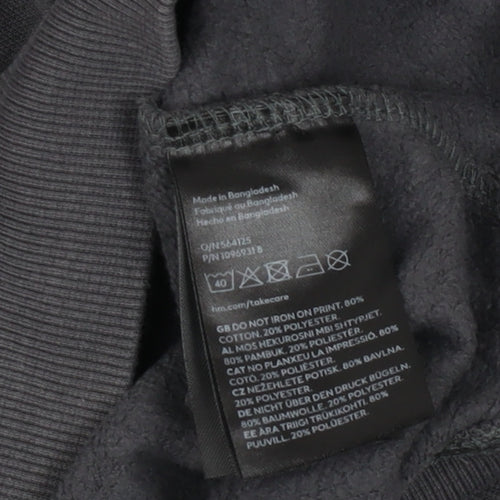 H&M Womens Black New York Pullover Sweatshirt XS Cotton Blend