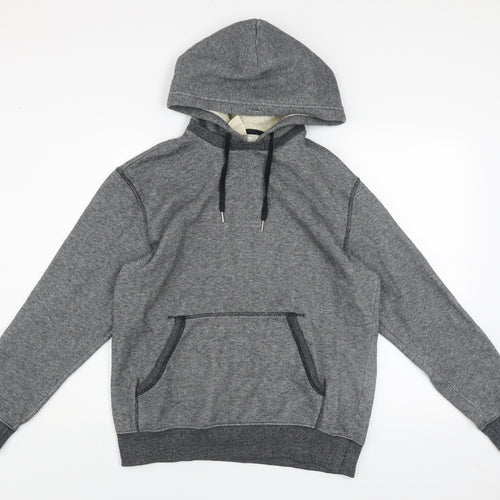 H&M L.O.G.G. Mens Grey Pullover Fleece Hoodie Size M Regular Fit